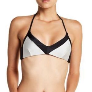 Amuse Society Ivory/Black Elissa Bikini Top
